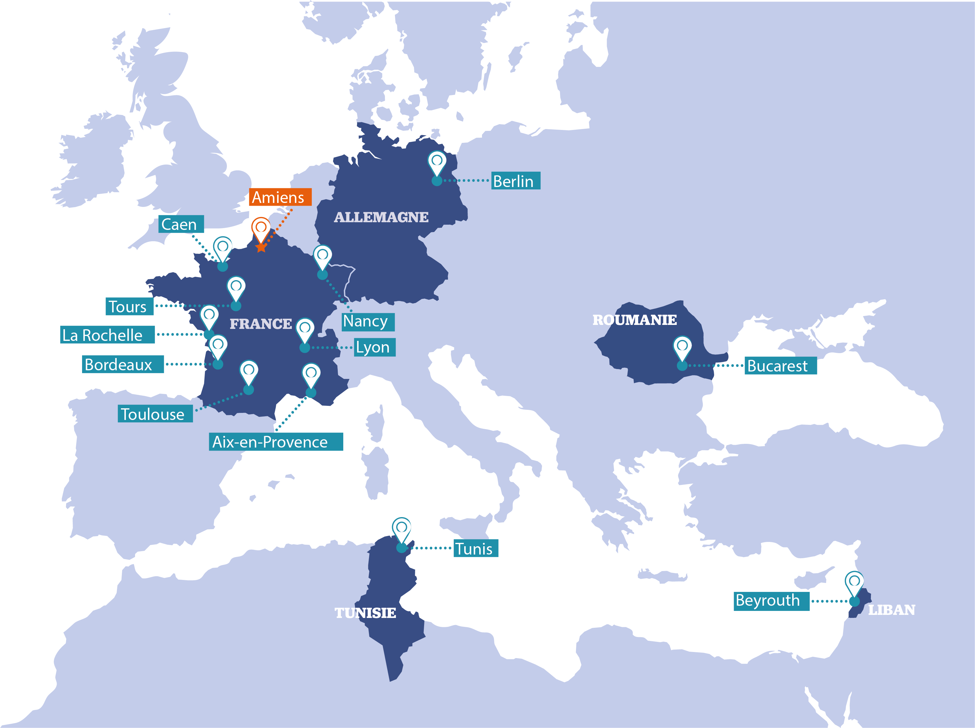 Carte de nos agences - H2air